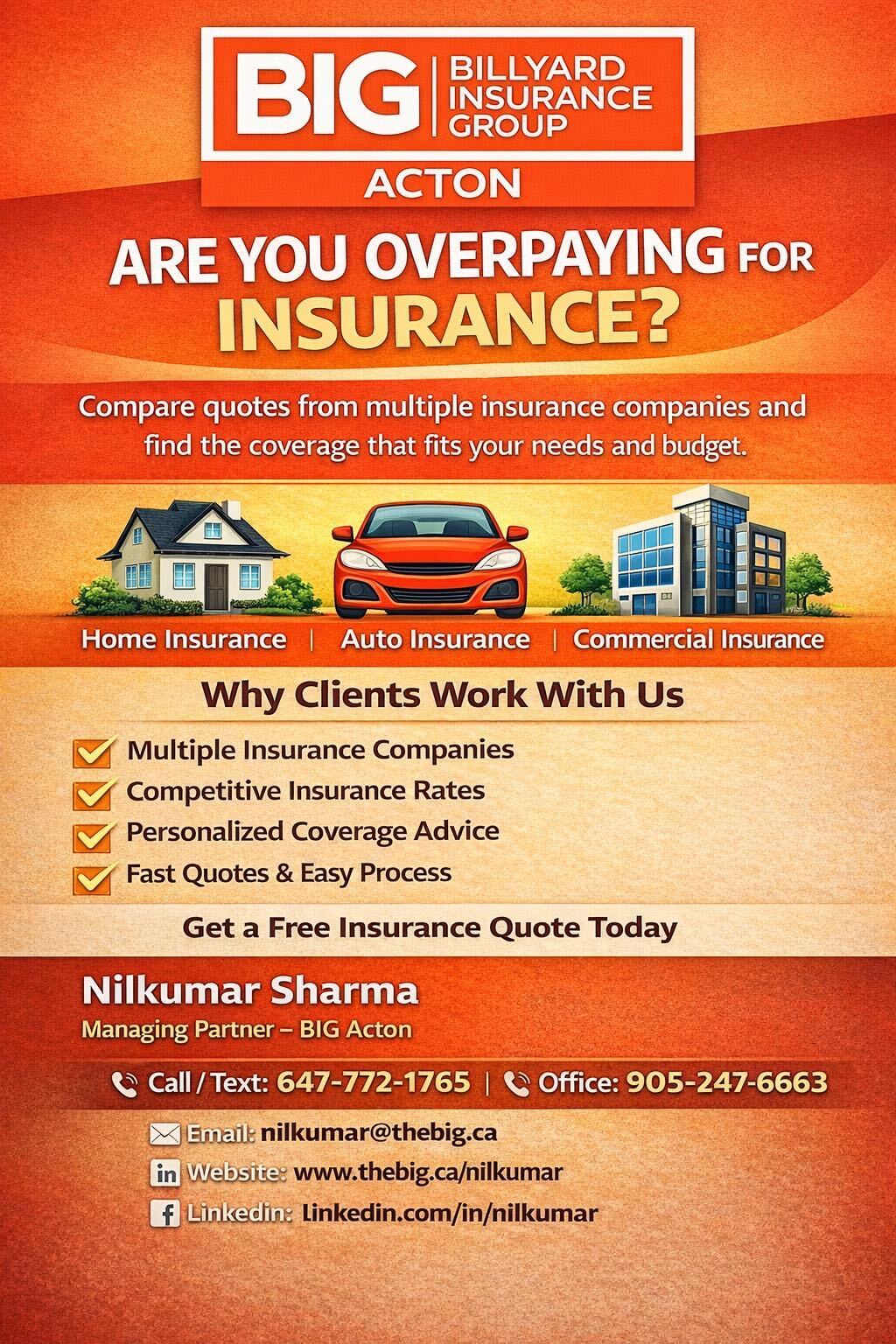 Billyard Insurance Group Acton – Nilkumar Sharma